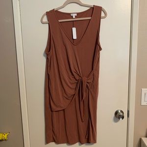 Charming Charlie Brown Wrap Dress